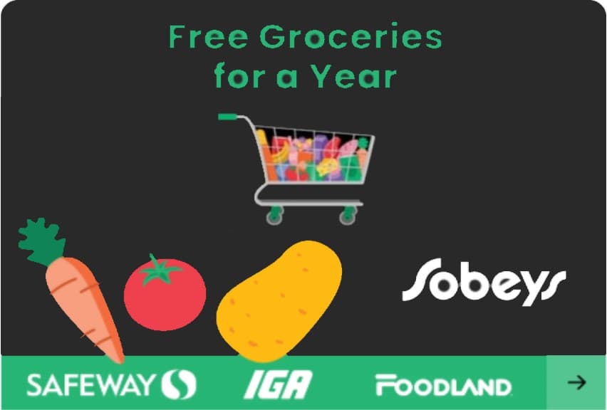 Free Groceries for a Year Reward Banner
